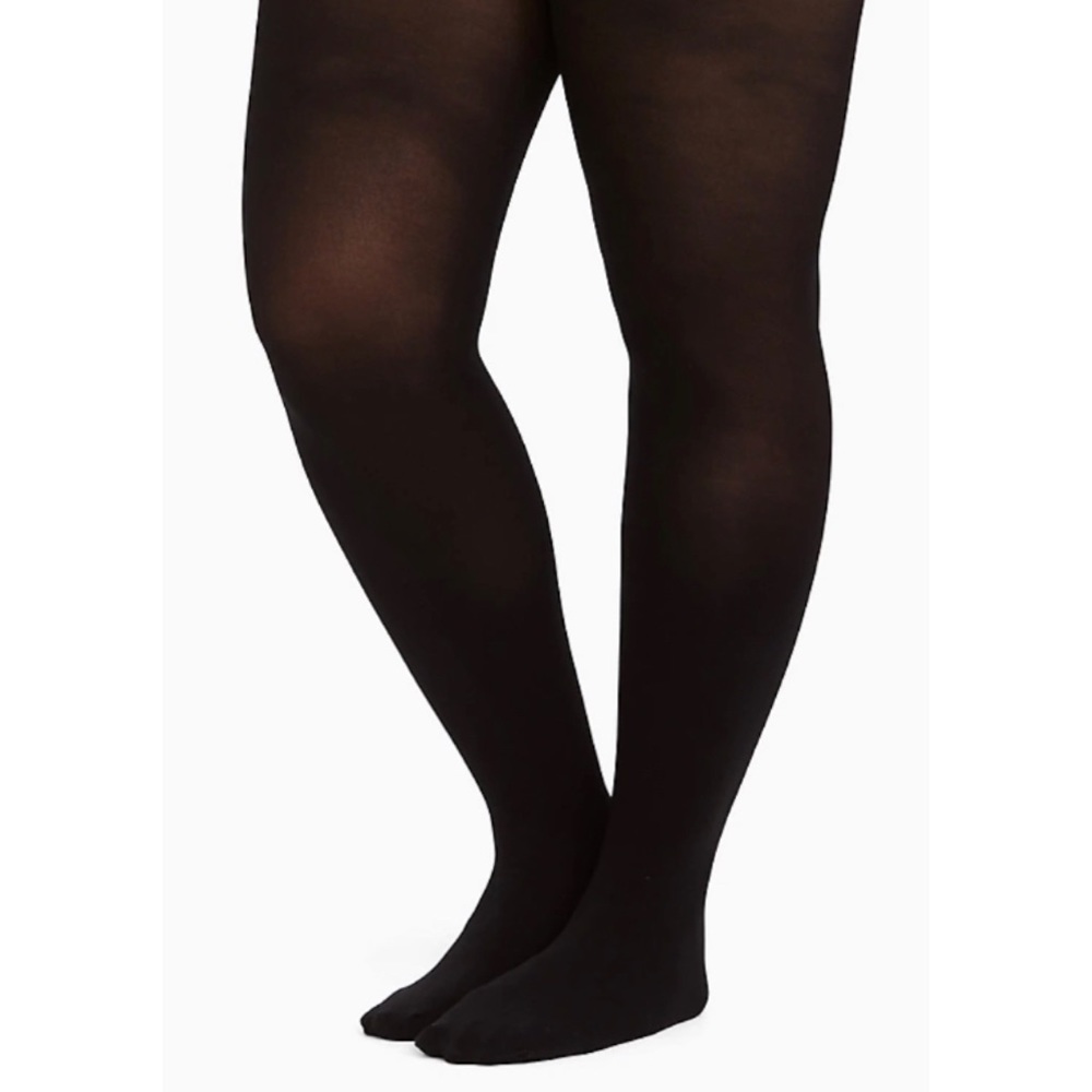 🆕 Black Opaque Control Tights 3 3X 22 24 4 4X 26 NWT Torrid New!